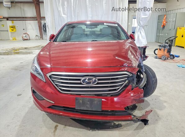 5NPE24AF9GH370760 2016 HYUNDAI SONATA Red Вид спереду