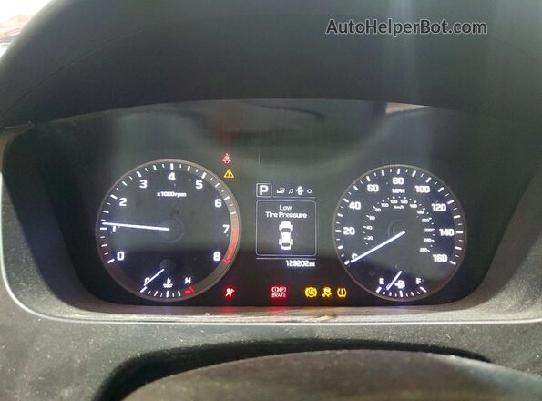 5NPE24AF9GH370760 2016 HYUNDAI SONATA Red Вид щитка приладів