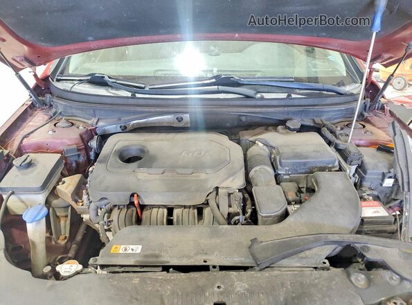5NPE24AF9GH370760 2016 HYUNDAI SONATA Red Вид задньої частини салону