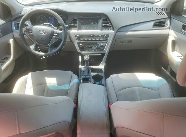 5NPE24AF9GH420489 2016 HYUNDAI SONATA Red Widok deski rozdzielczej