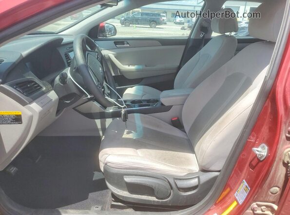 5NPE24AF9GH420489 2016 HYUNDAI SONATA Red Widok wnętrza z przodu