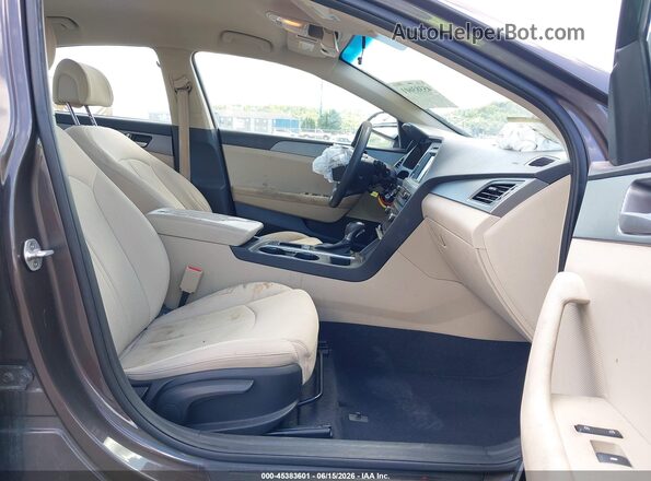 5NPE24AF9GH435851 2016 HYUNDAI SONATA Gray Widok wnętrza z przodu