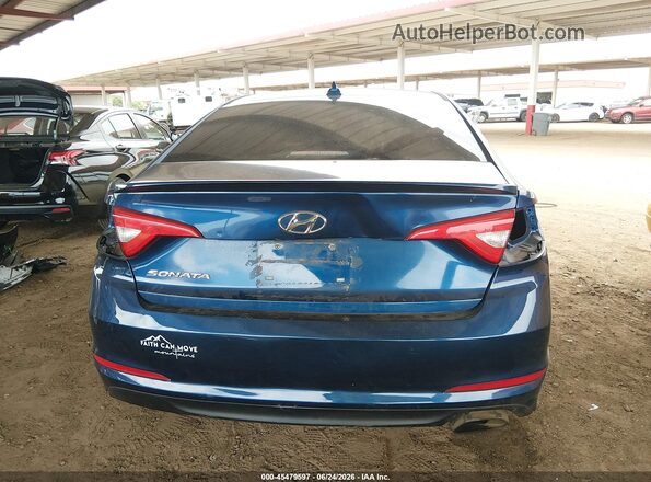 5NPE24AF9HH447905 2017 HYUNDAI SONATA Blue Սարքավորումների վահանակի տեսք