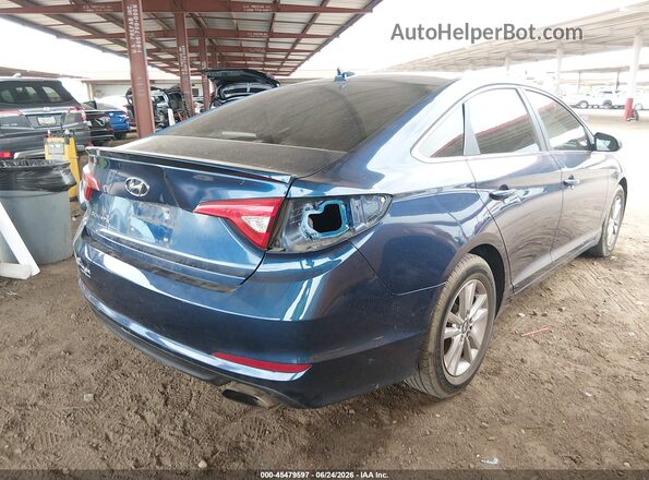 5NPE24AF9HH447905 2017 HYUNDAI SONATA Blue Սալոնի հետևի տեսք