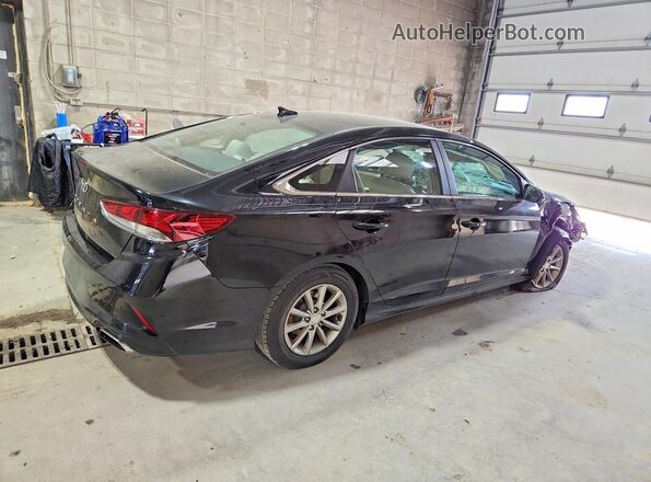 5NPE24AF9JH606377 2018 HYUNDAI SONATA Черный Задняя правая четверть