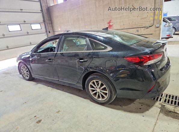 5NPE24AF9JH606377 2018 HYUNDAI SONATA Черный Задняя левая четверть