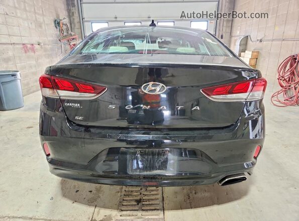 5NPE24AF9JH606377 2018 HYUNDAI SONATA Черный Вид сзади