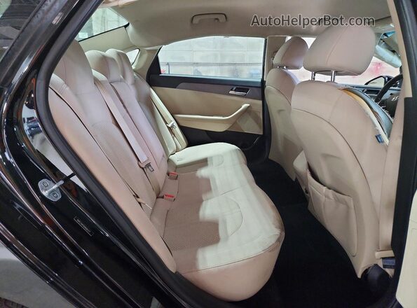 5NPE24AF9JH606377 2018 HYUNDAI SONATA Черный Вид задних сидений