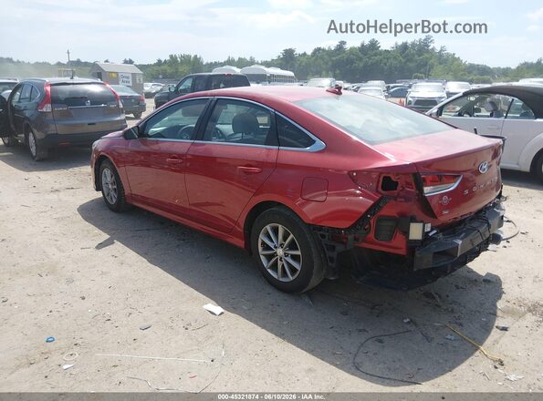 5NPE24AF9JH615161 2018 HYUNDAI SONATA Red Հետևի ձախ