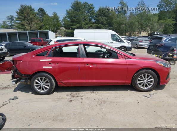 5NPE24AF9JH615161 2018 HYUNDAI SONATA Red Սալոնի 360 աստիճան տեսք
