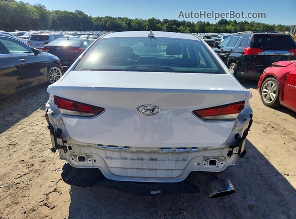 5NPE24AF9JH651612 2018 HYUNDAI SONATA White Вид ззаду