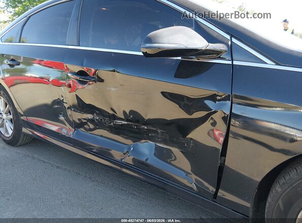 5NPE24AF9JH697019 2018 HYUNDAI SONATA Black Widok z przodu