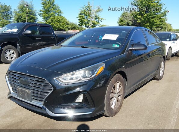 5NPE24AF9JH697019 2018 HYUNDAI SONATA Black Przód lewy