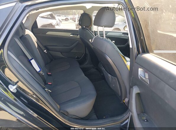5NPE24AF9JH697019 2018 HYUNDAI SONATA Black Widok naklejki z numerem VIN