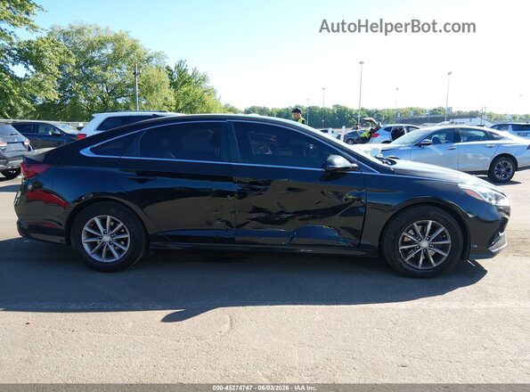 5NPE24AF9JH697019 2018 HYUNDAI SONATA Black Widok wnętrza z tyłu