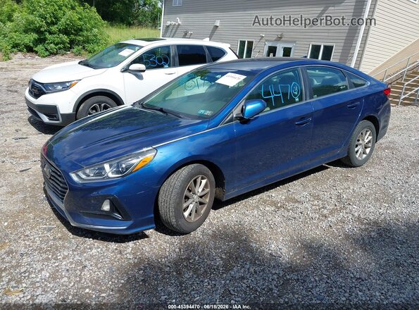 5NPE24AF9KH747192 2019 HYUNDAI SONATA Синий Передняя левая четверть