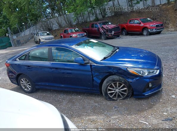 5NPE24AF9KH747192 2019 HYUNDAI SONATA Синий Вид задней части салона