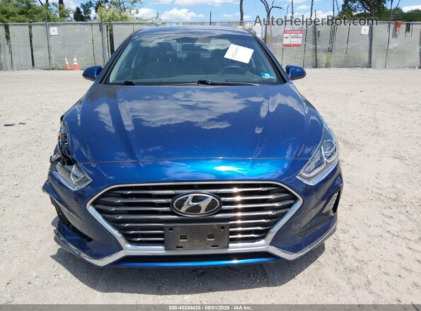 5NPE24AF9KH754661 2019 HYUNDAI SONATA Blue Առջևի վահանակի տեսք