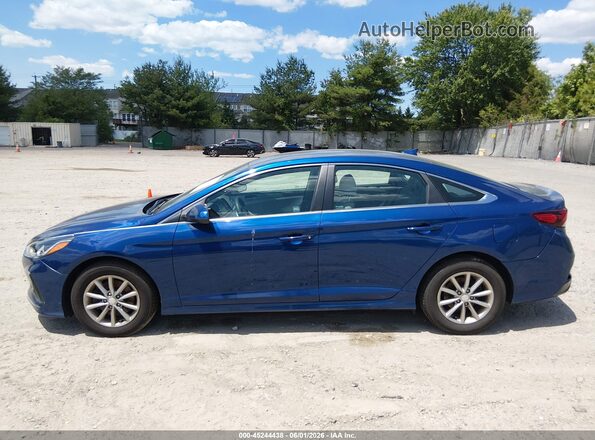 5NPE24AF9KH754661 2019 HYUNDAI SONATA Blue Սալոնի հետևի տեսք