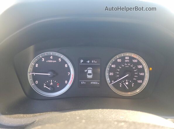 5NPE24AF9KH782394 2019 HYUNDAI SONATA Gray Սարքավորումների վահանակի տեսք