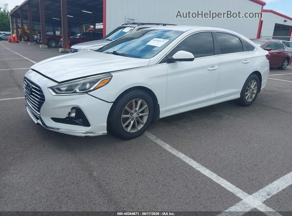 5NPE24AF9KH804474 2019 HYUNDAI SONATA White Առջևի ձախ երեք քառորդ տեսարան