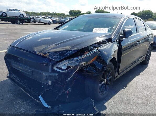 5NPE24AF9KH819413 2019 HYUNDAI SONATA Black წინა ხედი