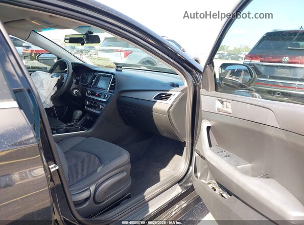 5NPE24AF9KH819413 2019 HYUNDAI SONATA Black წინა სალონის ხედი