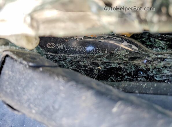 5NPE24AFXGH283904 2016 HYUNDAI SONATA Black Вид підкапотного простору