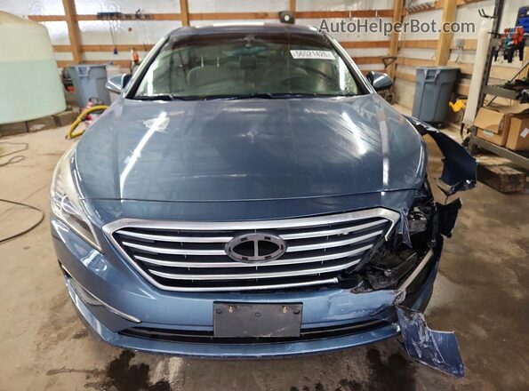 5NPE24AFXGH301849 2016 HYUNDAI SONATA Blue Вид спереду