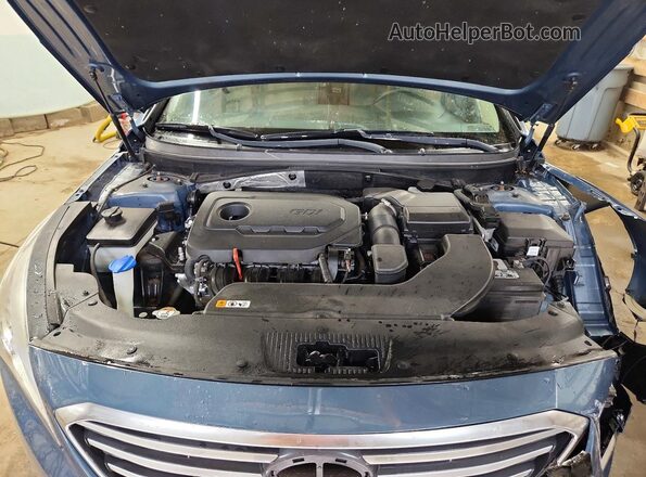 5NPE24AFXGH301849 2016 HYUNDAI SONATA Blue Вид задньої частини салону