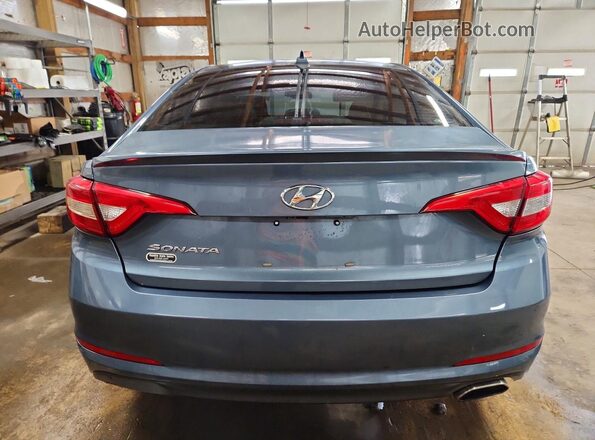 5NPE24AFXGH301849 2016 HYUNDAI SONATA Blue Вид ззаду