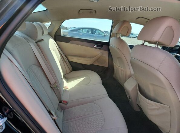 5NPE24AFXGH403488 2016 HYUNDAI SONATA Black Вид задніх сидінь