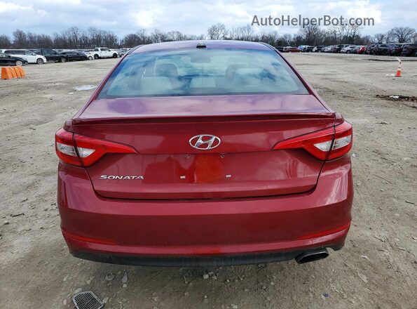 5NPE24AFXGH420470 2016 HYUNDAI SONATA Red Հետևի տեսք