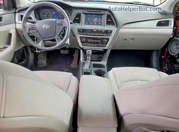 5NPE24AFXGH420470 2016 HYUNDAI SONATA Red Առջևի վահանակի տեսք