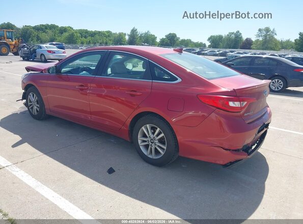 5NPE24AFXHH595416 2017 HYUNDAI SONATA Красный Задняя левая четверть