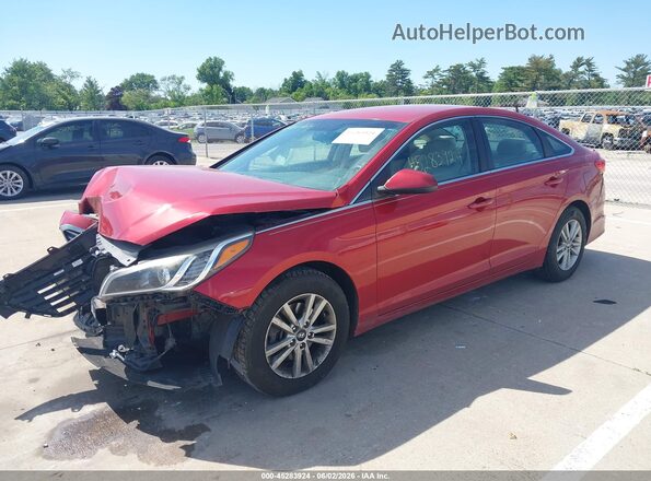 5NPE24AFXHH595416 2017 HYUNDAI SONATA Красный Передняя левая четверть