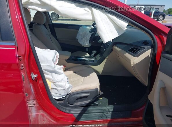 5NPE24AFXHH595416 2017 HYUNDAI SONATA Красный Вид салона спереди