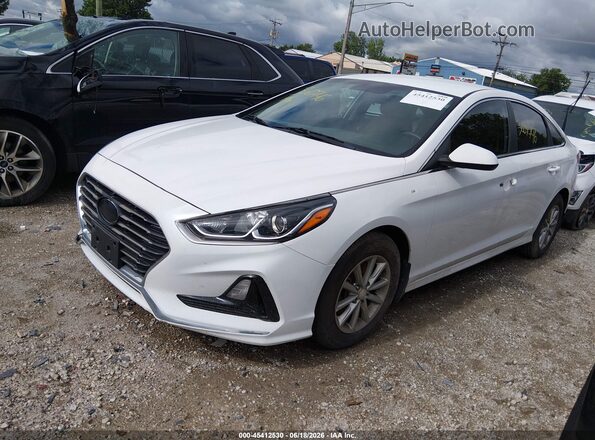 5NPE24AFXJH663901 2018 HYUNDAI SONATA White Vista tres cuartos delantera izquierda
