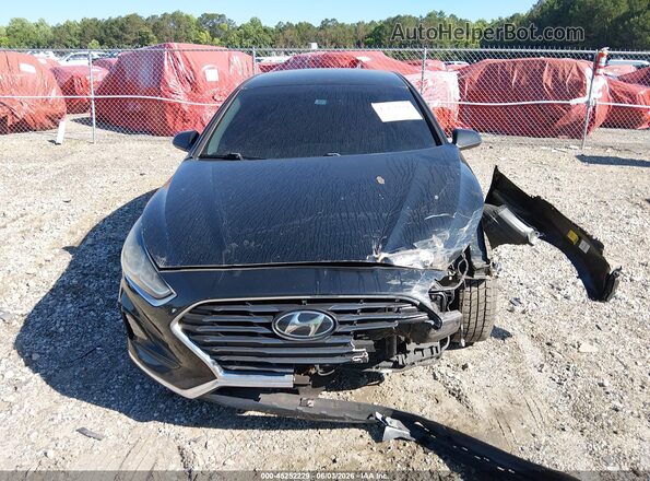 5NPE24AFXJH708853 2018 HYUNDAI SONATA Black Widok wnętrza z tyłu