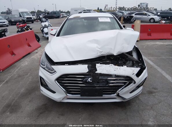 5NPE24AFXKH750411 2019 HYUNDAI SONATA White Вид щитка приладів