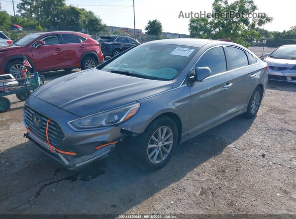 5NPE24AFXKH758301 2019 HYUNDAI SONATA Gray Front left