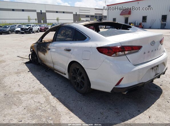 5NPE34AB3JH663894 2018 HYUNDAI SONATA White Հետևի ձախ