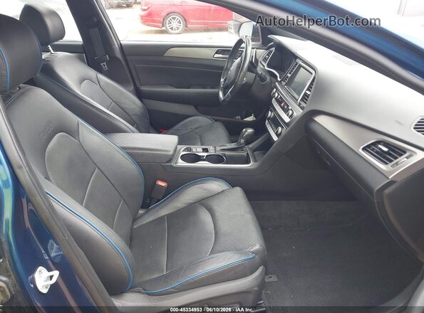 5NPE34AB3KH769005 2019 HYUNDAI SONATA Blue Widok wnętrza z przodu