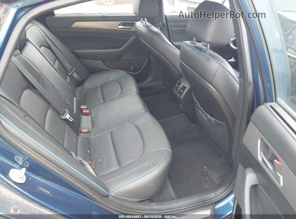 5NPE34AB3KH769005 2019 HYUNDAI SONATA Blue Widok naklejki z numerem VIN
