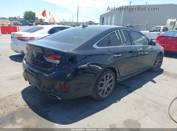 5NPE34AB5JH610839 2018 HYUNDAI SONATA Black Trasero derecho