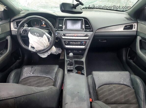 5NPE34AB7JH672582 2018 HYUNDAI SONATA White წინა პანელის ხედი