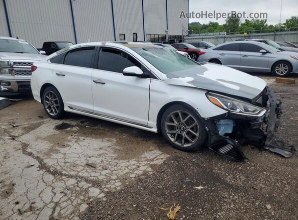 5NPE34AB7JH672582 2018 HYUNDAI SONATA White წინა მარჯვენა