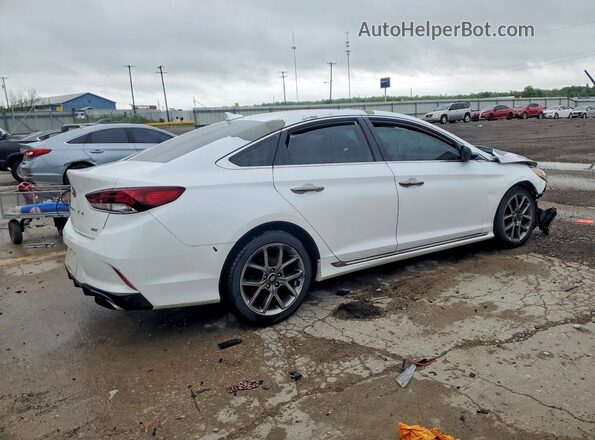 5NPE34AB7JH672582 2018 HYUNDAI SONATA White უკანა მარჯვენა