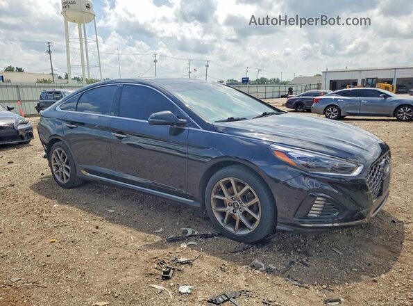 5NPE34AB7JH725765 2018 HYUNDAI SONATA Black Передня права чверть