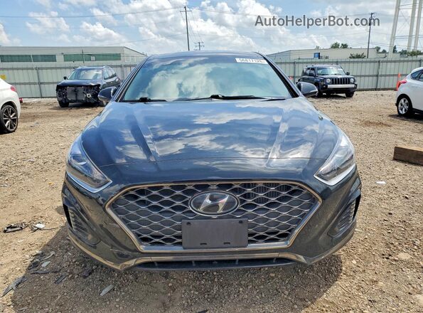 5NPE34AB7JH725765 2018 HYUNDAI SONATA Black Вид спереду
